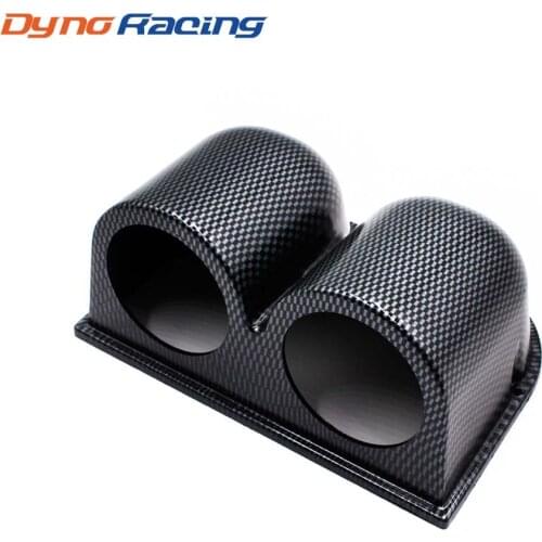 Car Gauge Pod 52mm Dual Carbon Gauge Pod 52mm Dash gauge Pod Mount Holder Plastic Holder Car Meter YC100679