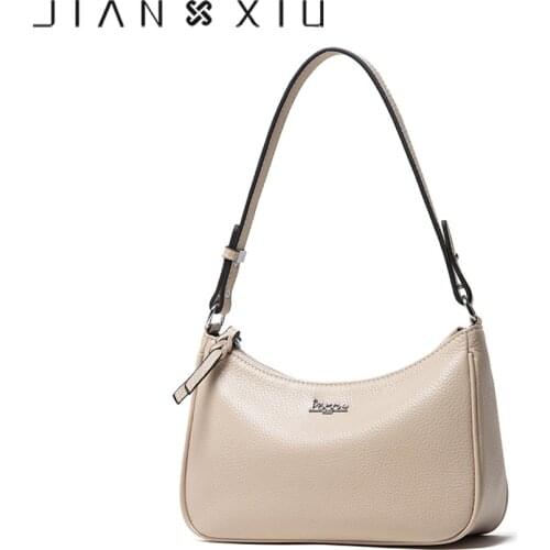 JIANXIU Brand Genuine Leather Luxury Handbags Women Designer Messenger Bags 2021 New Litchi Texture Shoulder Crossbody Bag Purse