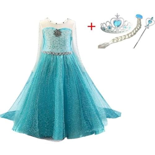 Childrens Role-play Princess Dresses Halloween Carnival Cosplay Costumes Girls Dresses Kids Party Dress For 4 10 Yrs