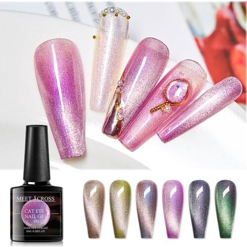 Meet Across Aurora Gel Polish Varnishes Hybrid Nails For Manicure 10ml Ice Spar Cat Eyes Soak Off Enamel Uv Gel Nail Polish