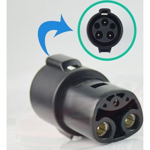 J1772 Socket Type1 Inlet to tesla Connector 16A 32A 60A Electric Vehicle Charger for Tesla S/X Renault EV Adapter For Charging