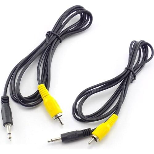 1.5 Meter 3.5 mm 1/8" Mono Plug To Single RCA Male Jack Cable For Audio Video Adapter Connector Cord