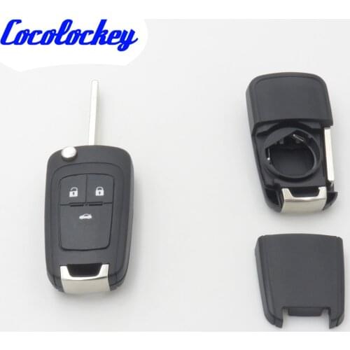 Cocolockey Key Shell For OPEL VAUXHALL Insignia Astra 3Button Flip Fob Key Shell Case Remote HU100 Blade Auto Replacement Part