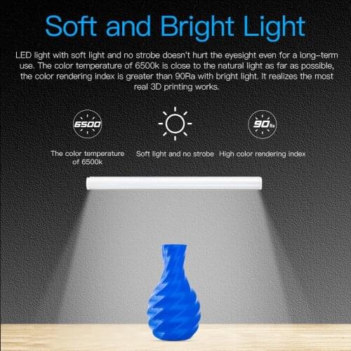 T5 Tube Led Light Fixture For Creality Cr 10 Ender 3 5 3D Printer Parts 6500k White Integration Kit 110v 220v With Plug Adaptor