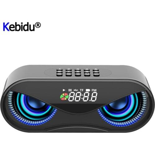 M6 Cool Owl Design Bluetooth Speaker LED Flash Wireless Loudspeaker FM Radio Alarm Clock TF Card Support Select Songs By Number
