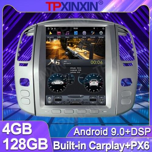 For Lexus LX470 2002 - 2007 Tesla Android Car Radio Vertical Big Screen Auto Stereo Multimedia Player Carplay Tape Recorder