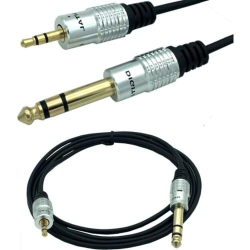 Microphone line, mixer line, audio line 6.5 to 3.5 line junior core to 3.5mm audio line 6.35 1.8 meters