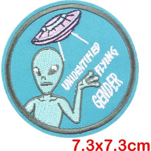 Cartoon Stripes Alien Joker Embroidered Patches for Clothes Anime Character Applique on Dress Iron on Clothing Stickers Badges