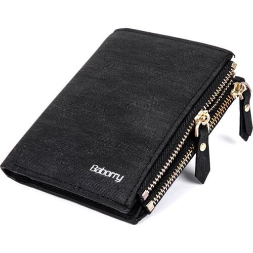 Men with Zippers Magic Wallet Short Luxury Mens Purses Vintage Men Wallet Rfid Theft Protect Coin Bag Zipper Purse Wallets for