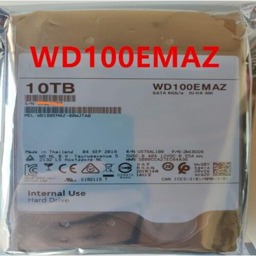 New HDD For WD 10TB 3.5" SATA 6 Gb/s 256MB 5400RPM For Internal HDD For Enterprise Class HDD For HUH721008AL4200