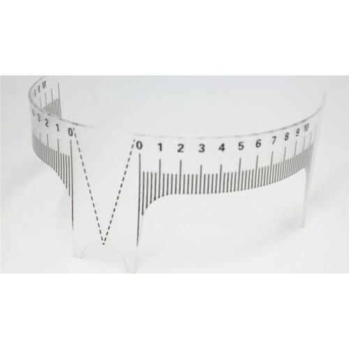 Plastic Eyebrow Tattoo Stencils Eyebrow Grooming Stencil Shaper Ruler Measure Tool Makeup Eyebrow Ruler Tool Measures