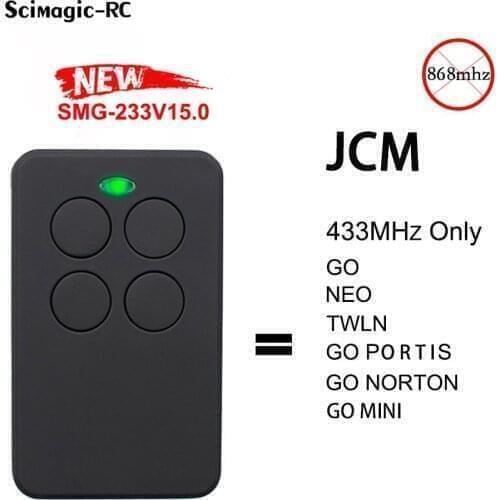 JCM 433mhz Garage Remote Control Clone JCM NEO JCM GO Garage Command Rolling code Garage Control