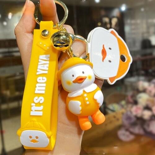 Fairy Tale Cute Alice-billed Duck Keychain Cartoon Creative Schoolbag Pendant Cute Color Hand Strap Girl Mobile Phone Pendant