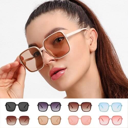 Luxury Square Sunglasses Women Brand Designer Retro Frame Big Sun Glasses Female Vintage Gradient Male Oculos Feminino