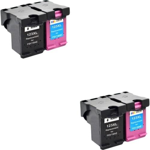LuoCai Compatible ink cartridges For HP123 For HP 123 XL OfficeJet 3830 3831 3832 3833 3834 4650 4652 4654 4655 printers 123XL