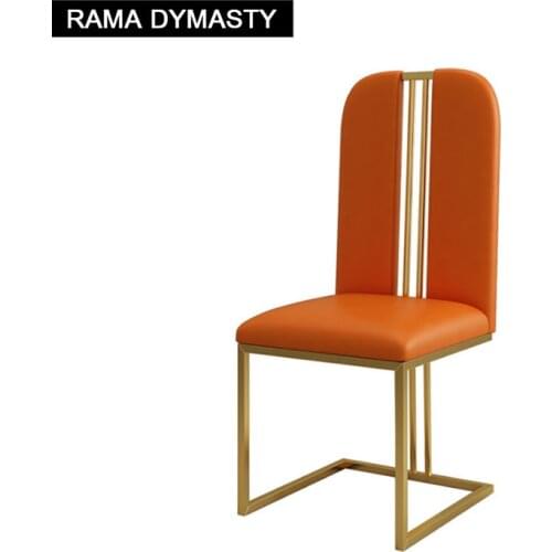 Modern simple household dining chair steel chrome plated dining chair with different PU leather Stainless stell dining chairs