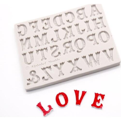 Chocolate Mold Fondant Clay Mold Letter Modeling Fondant Silicone Mold Fondant Cake Decoration Tool