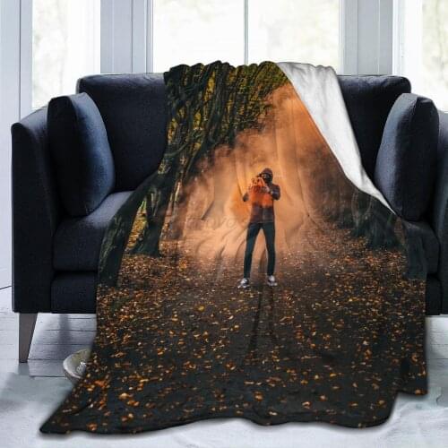 Back to the future man anomalous space weird forest blanket velvet throw blanket winter bed sheets happy nap bed sofa blanket