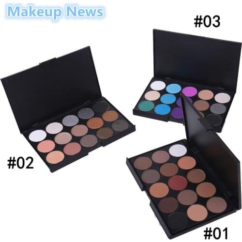 1pcs Natural15 Colors Eye shadow cosmetic Long Lasting Makeup Eyeshadow Palette Cosmetic set brush For Women15 Earth Color