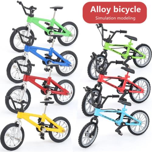 1 PCS Finger Bike Toys for Boys Mini Bike with Brake Rope Alloy Functional Mountain Bicycle Model Toys for Children Gift