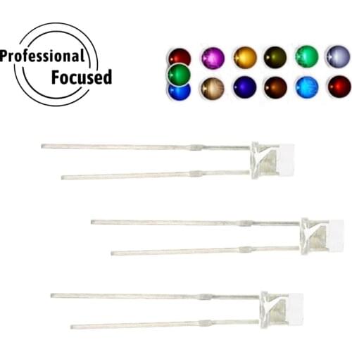 1000pcs LED F3 3mm Ultra Bright Flat top Head White Red Blue Green UV pink Diode bulb Wide Angle Light Emitting Lamp Diodes Led