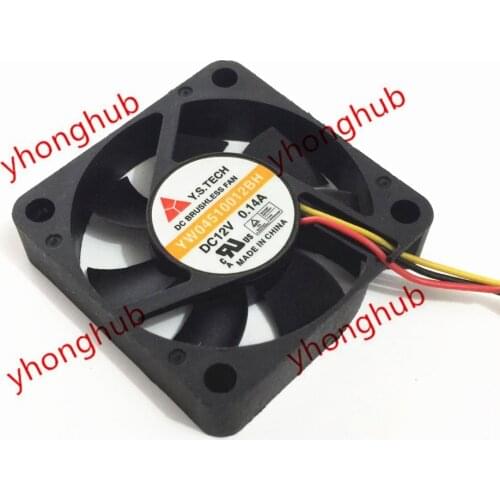 FY.S TECH YW04510012BH DC 12V 0.14A 45x45x10mm 3-wire Server Cooling Fan