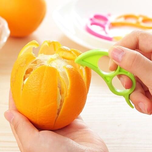 3Pcs Creative Orange Peelers Zesters Fruit Slicer Stripper Easy Opener Citrus Kitchen accessories Tools Gadget (Random Color)