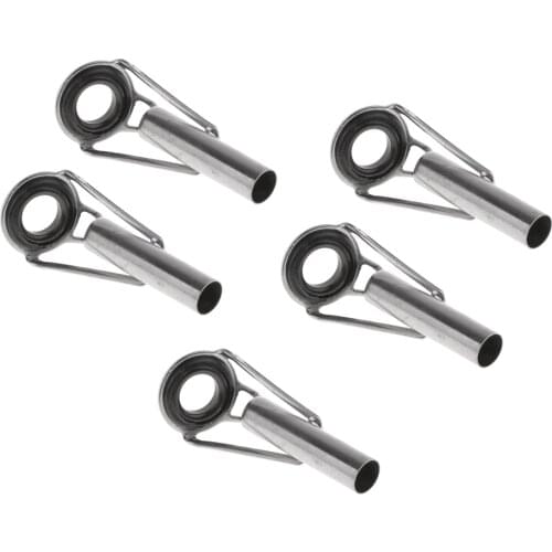 5pcs Casting Fishing Rod Guides Tip Top Fitting Eye Ring Rod Building Part