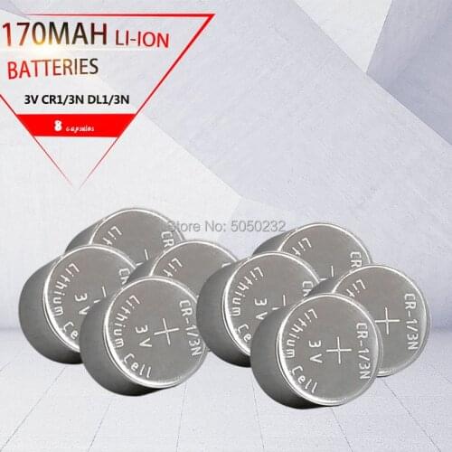 8PCS Disposable CR1/3N DL1/3N 2L76 K58L 5018LC CR11108 3V Battery Cylinder Primary Lithium Battery for Blood glucose Meter