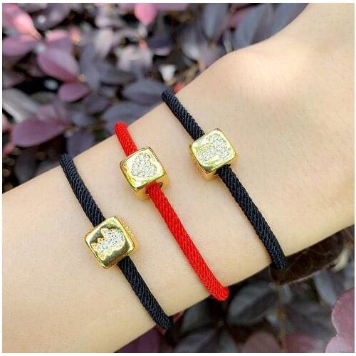 Heart rope multicolor crystal micro pave cz zircon cubic zirconia Bracelet Adjustable silicone Snake Chain Jewelry dgg3