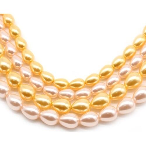 Natural Pink Yellow Rice Freshwater Pearl Beads 4-5mm Punch Loose Beads for DIY Bracelet Necklace Jewelry Making 15"