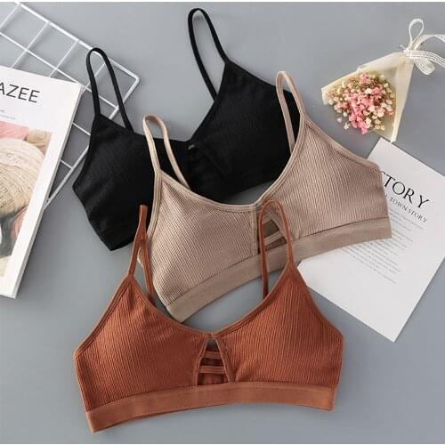 Elastic Gathering Bralette Push Up Bra Summer Anti-light Korean Style Wild Bra Tube Top Sexy No Rims Bra Hollow Out Soft Bras