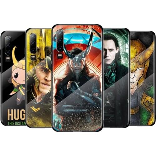 Marvel Loki Thor For Huawei P40 P30 P20 P10 Pro Plus Lite 5G 2019 Tempered Glass Cover Shell Luxury Phone Case