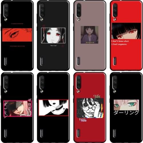 Sad Japanese Anime Aesthetic Case For POCO X3 M3 F2 Pro Case For Xiaomi Mi 11 A1 A2 A3 Mi Note 10 Lite Mi 10T 9T Pro Coque