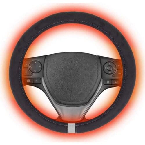 Car Heating Steering Wheel Cover Case With Charger Electric Protector Universal For Winter Warmer Interior Auto Accessories 2021