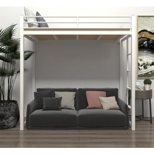 Bunk Bed 180x80x180cm Dormitory Home Bedroom Loft High Single Multifunctional Iron Nap Bed For Adult Twin Bed Frame With Ladder