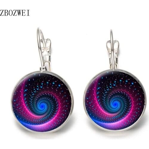 Heat! Fashion 2018 Galaxy Earth Personality Retro Earrings Jewelry Accessories Handmade Glass Dome Earrings