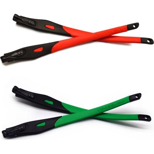 HKUCO Red/Green Combination Replacement Glasses Legs For Crosslink Prescription Glasses Frame
