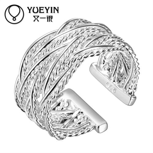 Classic rings Wholesale silver plated rings for women wedding party fashion jewelry New Design anillos mujer