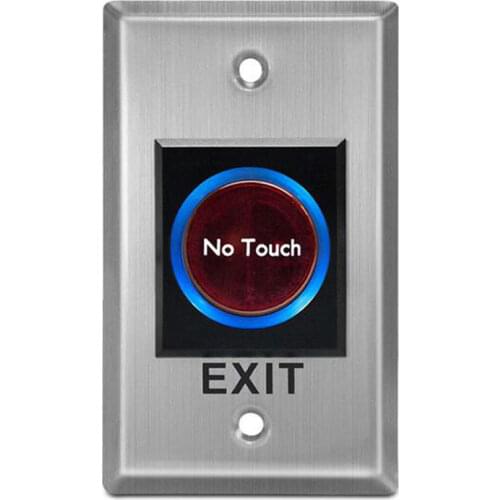 Infrared exit button,NO touch panel ,NO/NC/COM output blue back light electric box min:1pcs