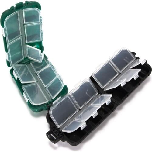 Professional Fishing Tackle Box Fishing Lures Hooks Box 10 Grids Baits Containers Holders