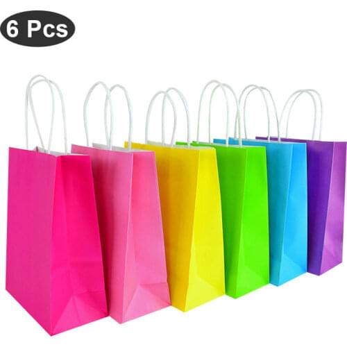 Colorful Kraft Paper Bag Packaging Biscuit Candy Food Gift Bags Multifunction Black White Baking Takeaway Bags Wedding Supplies