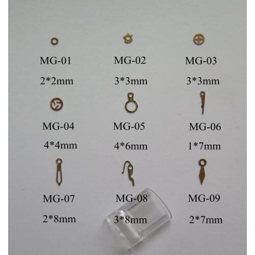 MG01-09 100pcs Hard Metal Gold Gear Style Industrial Style Steam Style Nail Art Metal Sticker Nail Art Deco