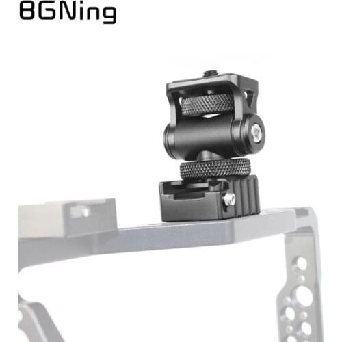 BGNing 180° Rotary Mini Ball Head Hot Flash Shoe Mount Adapter with 1/4'' Screw for DSLR Camera Microphone Video Monitor Tripod