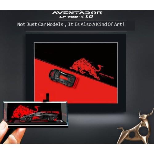 1:64 Scale Die-cast Alloy LP00 Cool Black Version 1.0 Simulation Car Model High-end Collection Exquisite Decoration Scene Layout