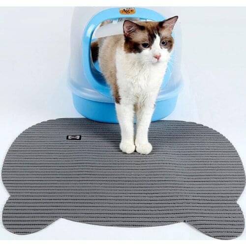 Non Slip cat Litter Lock Mat Disposable Pet Cat Toilet Litter Trapping Mat PVC Foamed Pet Bowl Food Mat