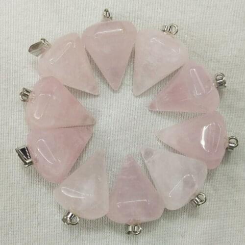 Wholesale 10pcs/lot Fashion Natural Pyramis Shape charms Pendant stone 25x30mm for jewelry making free shipping