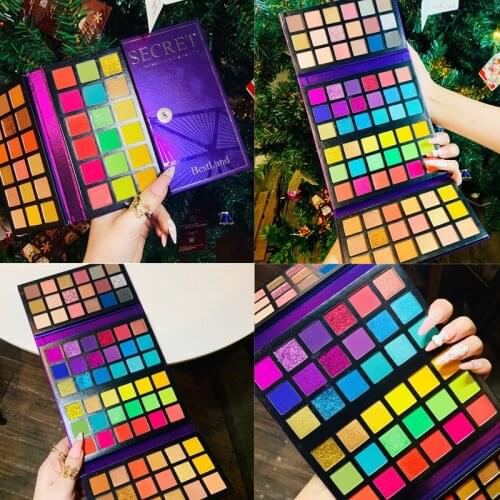 72 Colors ULTRA SECRET PALETTE Matte Glitter Eyeshadow Palette Colorful Eye Shadow Neon Eye Pigments Christmas Makeup Palette