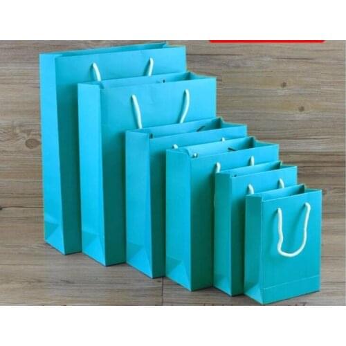 Logo printing White Kraft Paper Gift Bag With Handle Wedding Birthday Party Gift Christmas New Year Shopping Package paper Bag