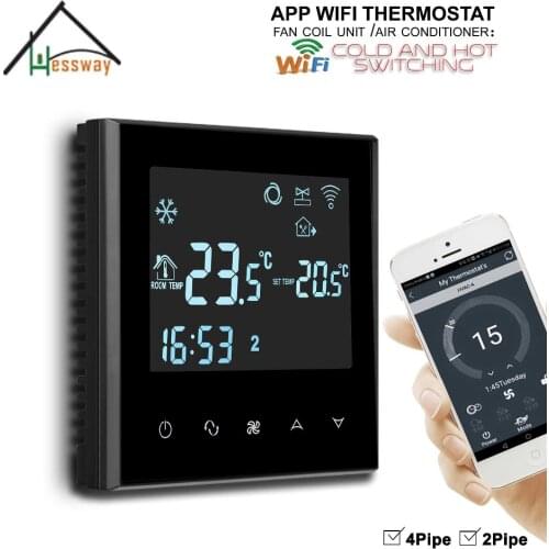 HESSWAY Touch Screen Programmable heat cool temp THERMOSTAT WIFI for APP Controller